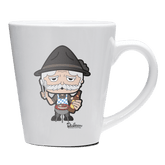 Da Oid Sinzer Griller Keramik Kaffeetasse 200ml Weiss Herzogstand Front